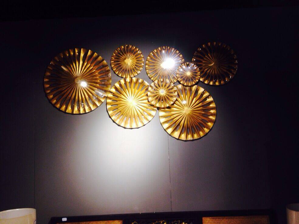 Thai Crafts Gift Hem Accessories Solid Wood Handmade Living-room TV Wall Eight Pieces of Wall Wall Convenience Stickup With Message Board Adornment Southeast Asia Field Garden