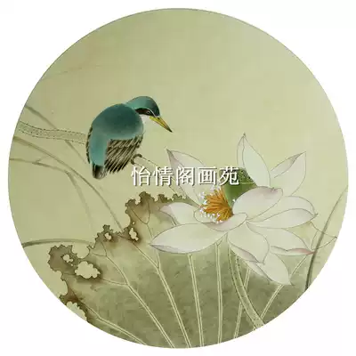 Meticulous painting, White drawing, landscape, flower and bird painting, line drawing, real copy 124