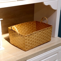 Simple pastoral storage basket without cover desktop storage box Storage box Sundries finishing snack basket Towel box storage box