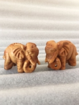 Cliff-wood carvings small elephant mascots hand to play pieces solid wood engraving elephant hawking pieces Home FAW Decorative Gifts