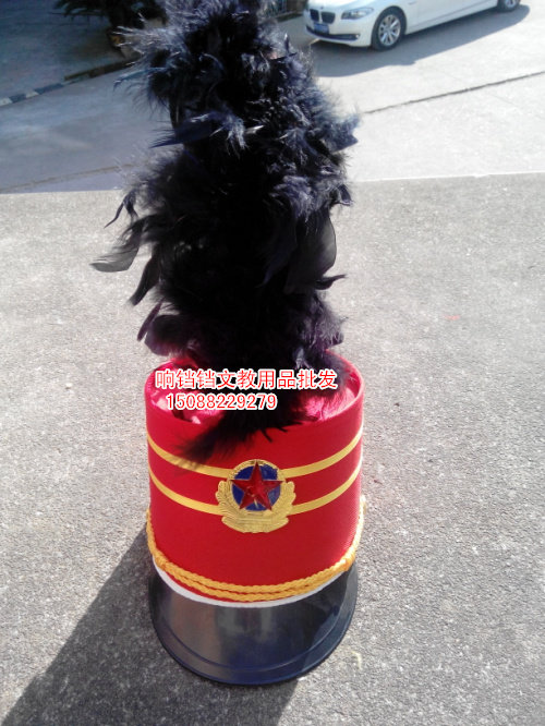 Special drum number suit hat band hat high hat red hat encryption black feather command hat new product