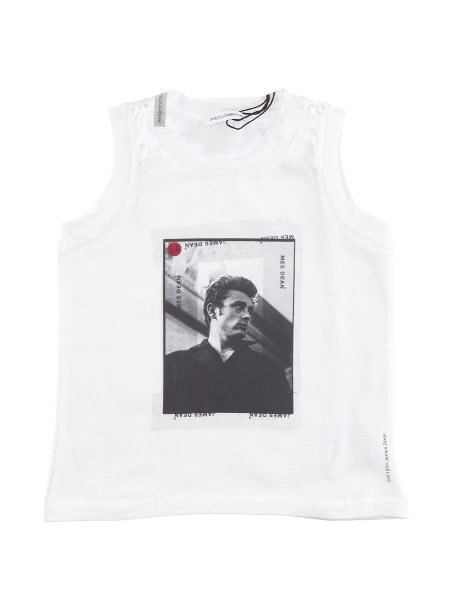 Dolce&Gabbana 白色James头像圆领背心