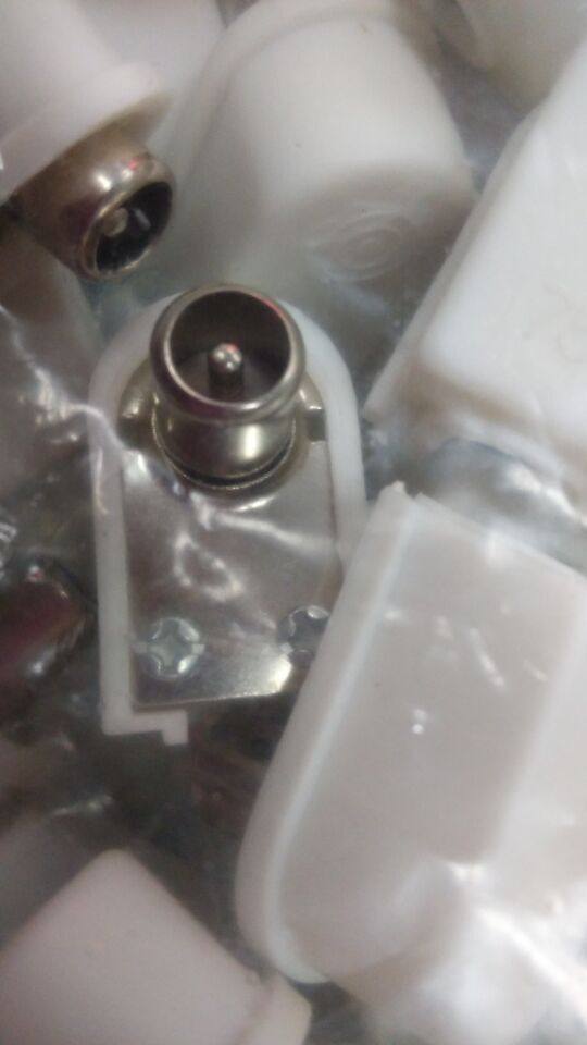 (Pure copper) TV plug Cable TV user head In-line TV cable connector Curved male head