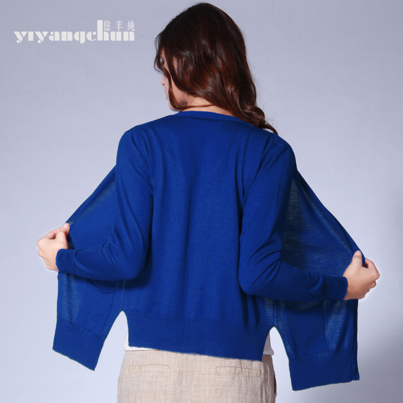 Tỷ cừu tinh khiết len ​​mùa xuân đẹp cardigan YQ14077 cardigan áo khoác cardigan kích thước phụ nữ lớn của