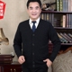 Đàn ông trung niên len nguyên chất đan len áo len cha 50-60-70 tuổi dày năm sinh đỏ - Cặp đôi áo len đồ đôi nam nữ Cặp đôi áo len