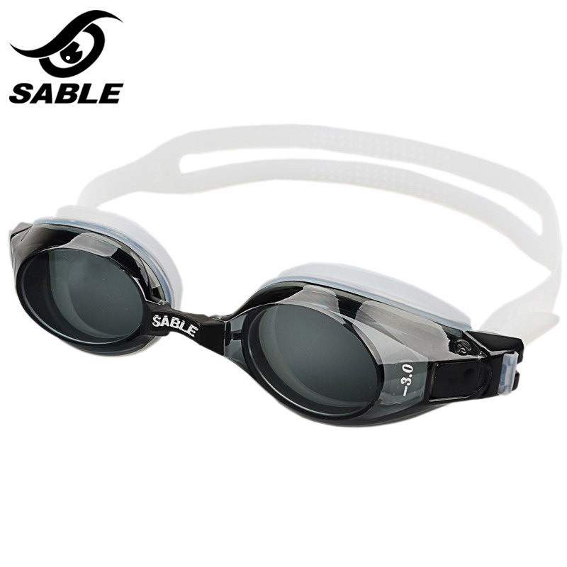 Sable myopia swimming goggles professional swimming glasses waterproof anti-fog frame adult flat light Degree Men and women