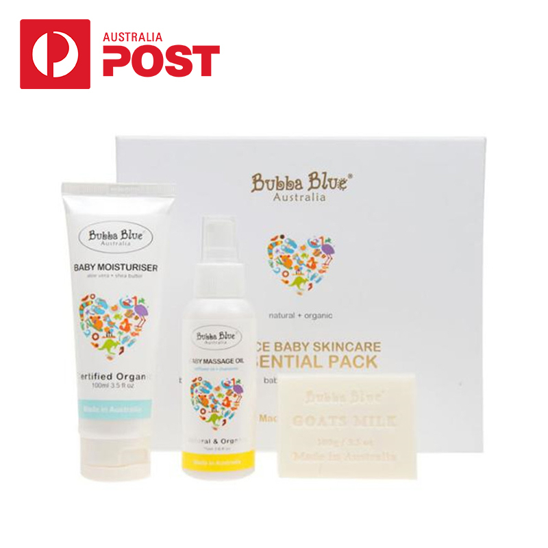 Bubba Blue第三代婴儿套装 润肤霜100g+按摩油75ml+山羊奶皂100g