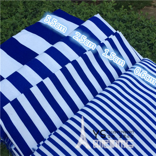 Thick Blue and White Striped Fabric Pillow Sofa Cushion Pillowcase Curtain Sofa Fabric Ceiling Dessert Table Tablecloth