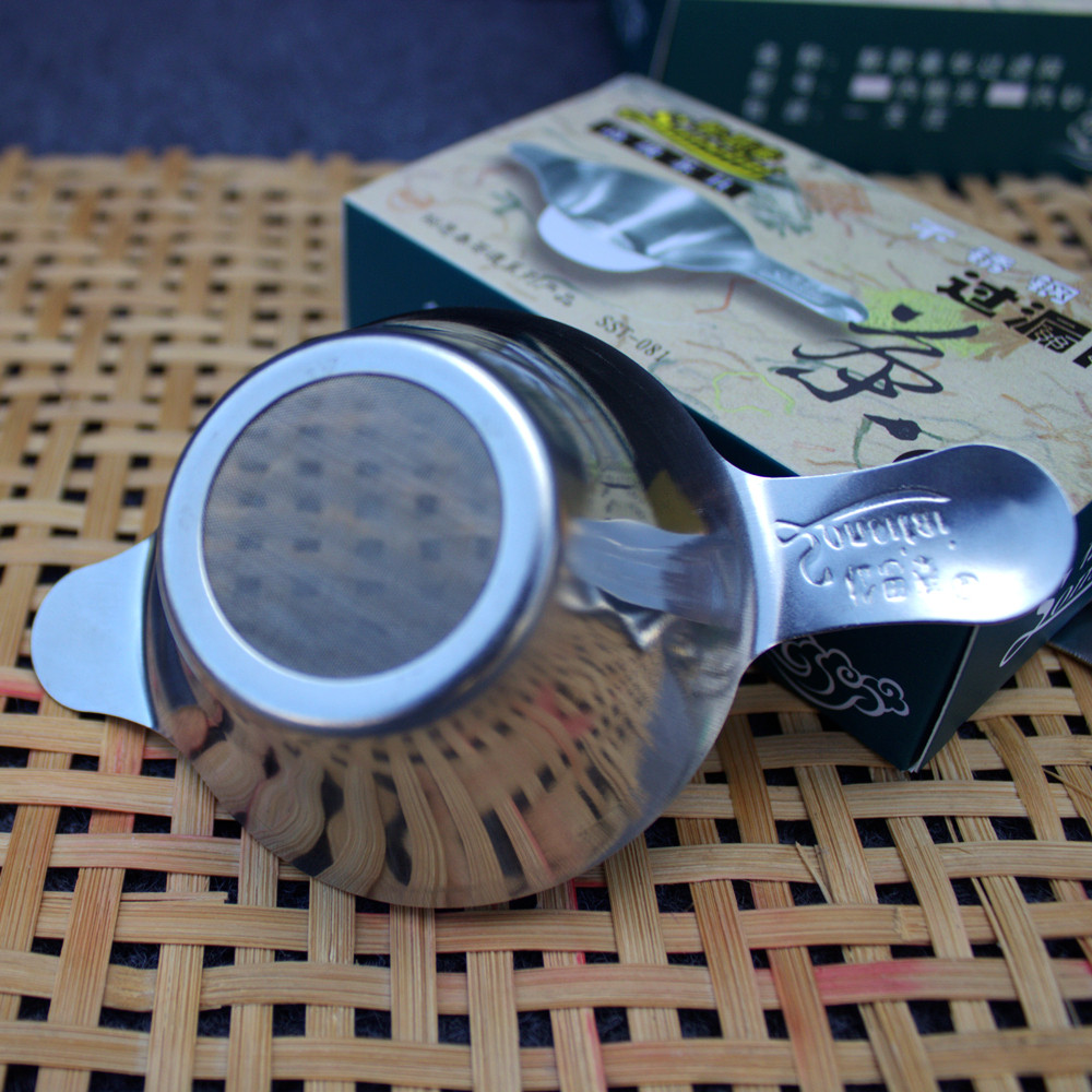 Special price stainless steel tea leakage tea filter Thickened weight tea set double layer filter tea ceremony accessories