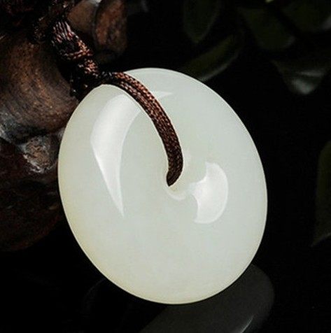 Xinjiang Hetian Jade Pingan Buckle pendant White Jade Pingan snap jade Pingan buckle jade pendant Hetian jade pendant