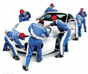 Changsha Aolong car decoration physical store service car wash wax polishing coating sealing glaze plating crystallization