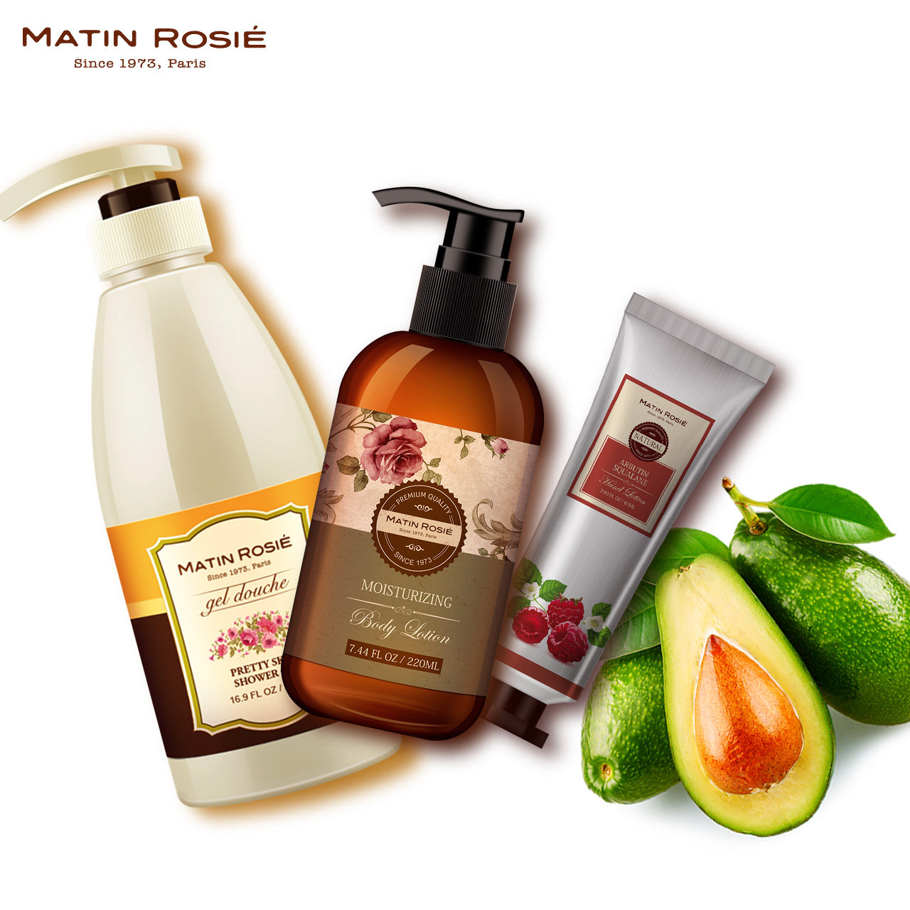 柔肤身体乳润体乳 清爽型美白护手霜 美肌沐浴露 肌肤护理套装