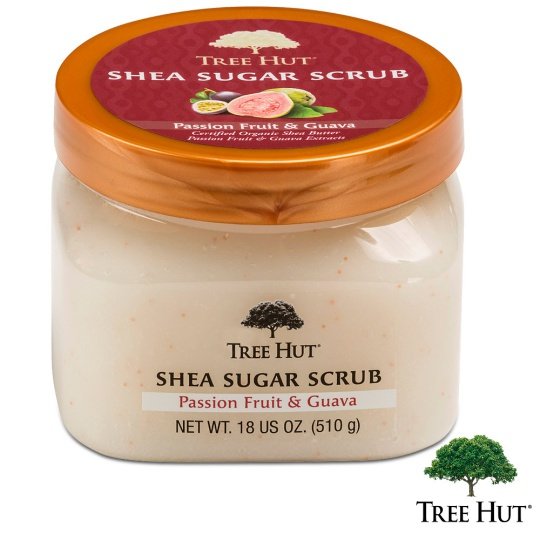 台湾官网直邮进口Tree Hut树上小屋洁肤净透磨砂膏-百香果番石榴