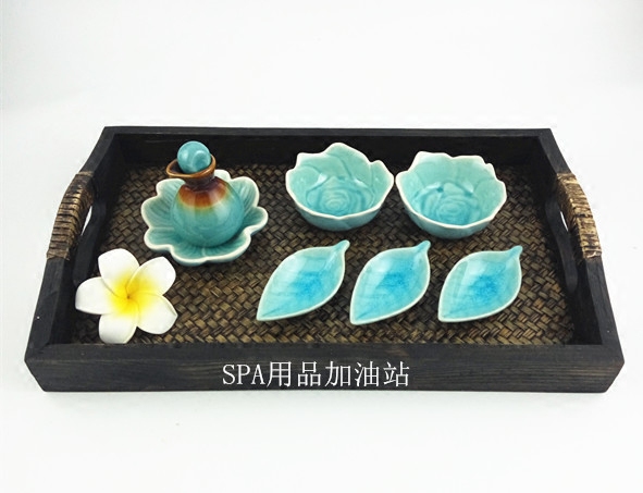 Thai SPA Spa Beauty Supplies Dispensing Tools Color Blue Essential Oil Bottle Smell Bottle Dispensing Plate