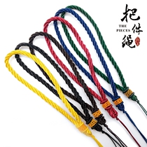High-grade hand woven bold short handlebar lanyard antique play wenplay rope car key wholesale