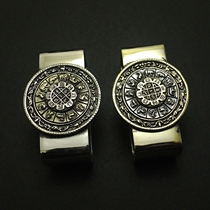 Dongguan Breaking Copper Mesons Nine Palace Gossip Belt Ring Accessories Raw Shaw Wheels Turnbuckle Leather Strap Ring Brass White Bronze Metal