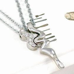 台湾官网直邮进口【微风之恋】恬静双坠项炼