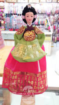 韩国进口传统人偶 皇后韩服娃娃 韩国料理店摆设  H-P02928