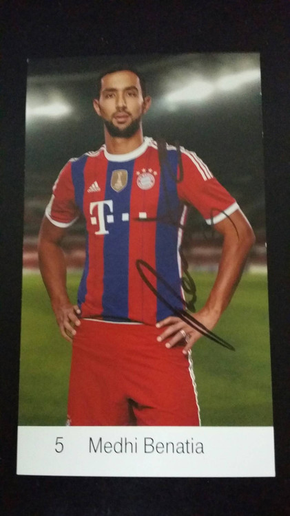 Official autograph card from Udines Rome, Bernatia Morocco