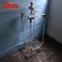 Acrylic transparent flower stand modern simple double-layer living room flower few indoor floor-standing rack accessories rack spot