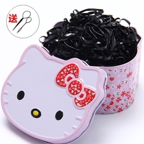 Disposable head rope leather band adult thick small black rubber band strong pull constantly black children tie hair rope