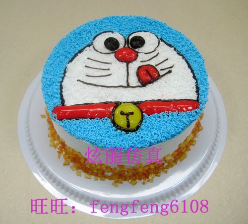 Colorful simulation cake model European fruit birthday flower cake model Cartoon children's animal model 8 inches