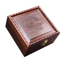 Solid wood jewelry box European style retro jewelry box jewelry collection box square bracelet box classical mahogany storage box