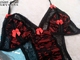 Sexy không có vòng thép kết nối đồ lót treo dây đeo cổ có thể được tiếp xúc với tâm trạng cám dỗ quần áo ngủ áo gen bụng định hình Một mảnh