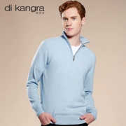 Dekaijia đích thực 100% áo len cashmere nguyên chất quần áo nam nửa mở cổ áo dài tay áo thun áo len ấm áp nam - Kéo qua