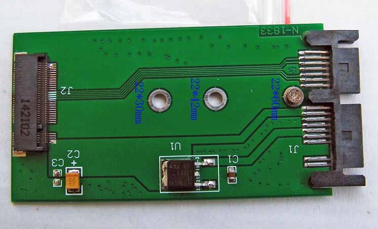 m 2 ngff ssd to 1 8 inch micro sata interface adapter card