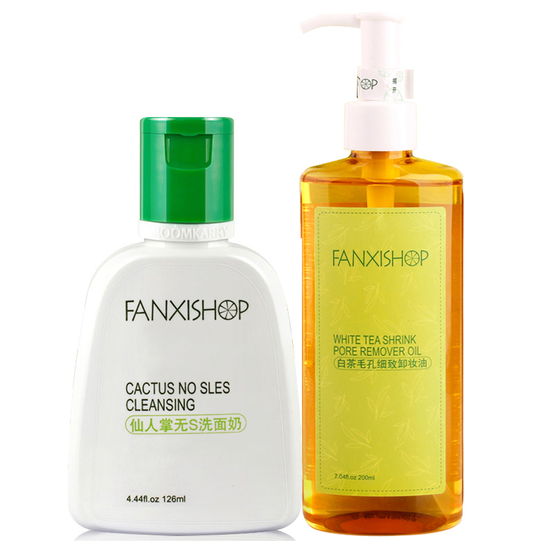 凡茜卸妆油洁面奶套装 白茶卸妆油200ml/无S洗面奶 温和清洁养护