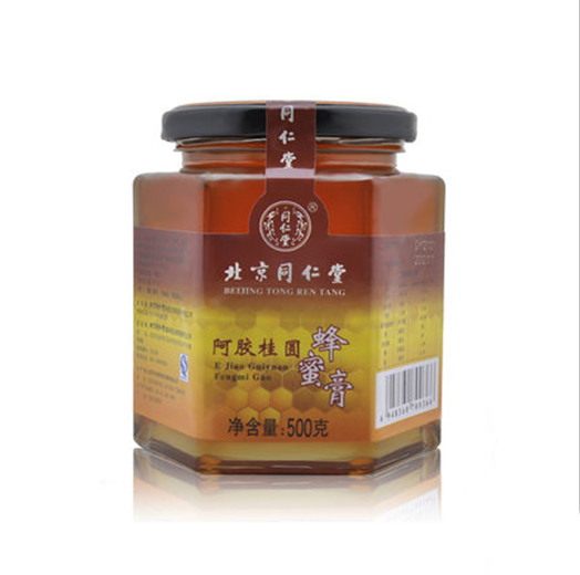 同仁堂蜂蜜 阿胶桂圆蜂蜜膏500g 玻璃瓶