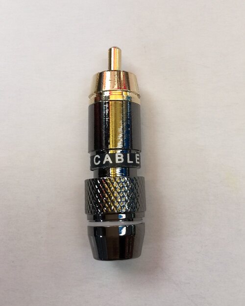 Pure copper gold plated RCA welding male plug lotus head AV video camera coaxial audio line sound wire plug