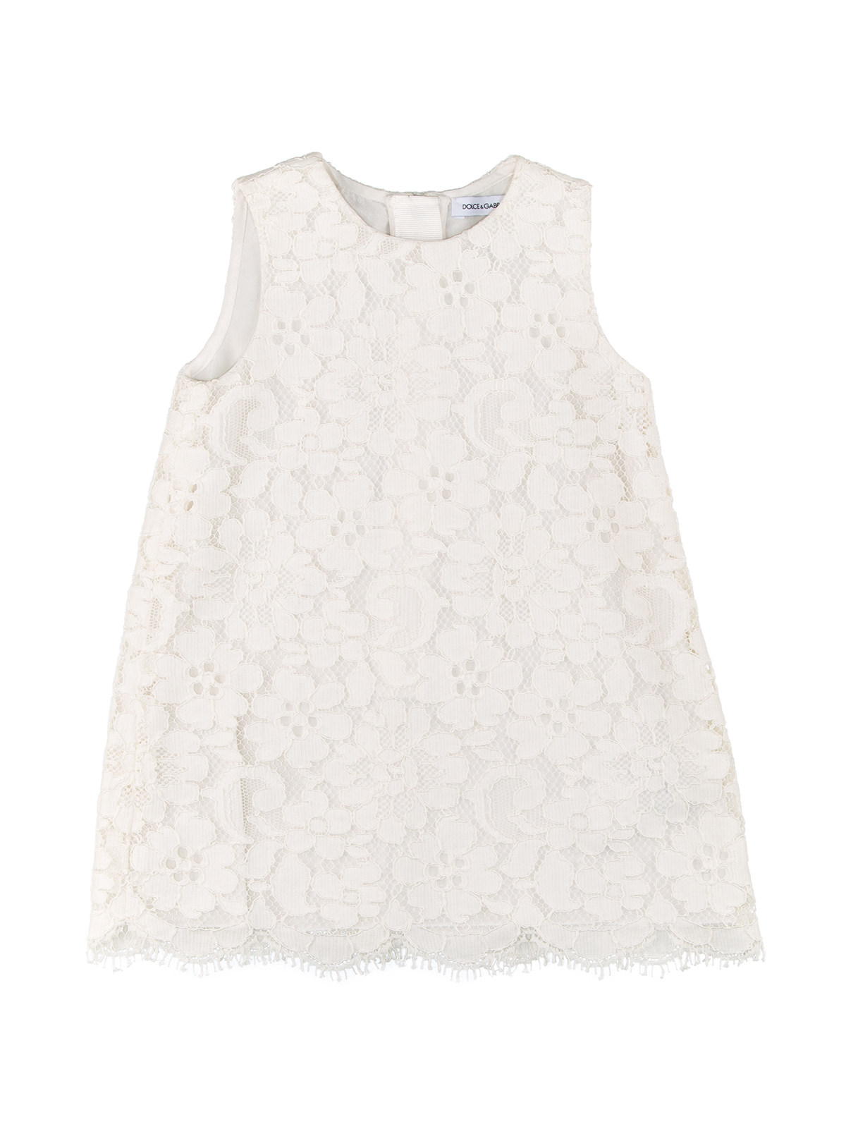 Dolce&Gabbana 白色蕾丝花朵连衣裙