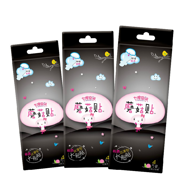 七度空间少女系列 蘑菇贴 4片装*3包  共12片 防漏