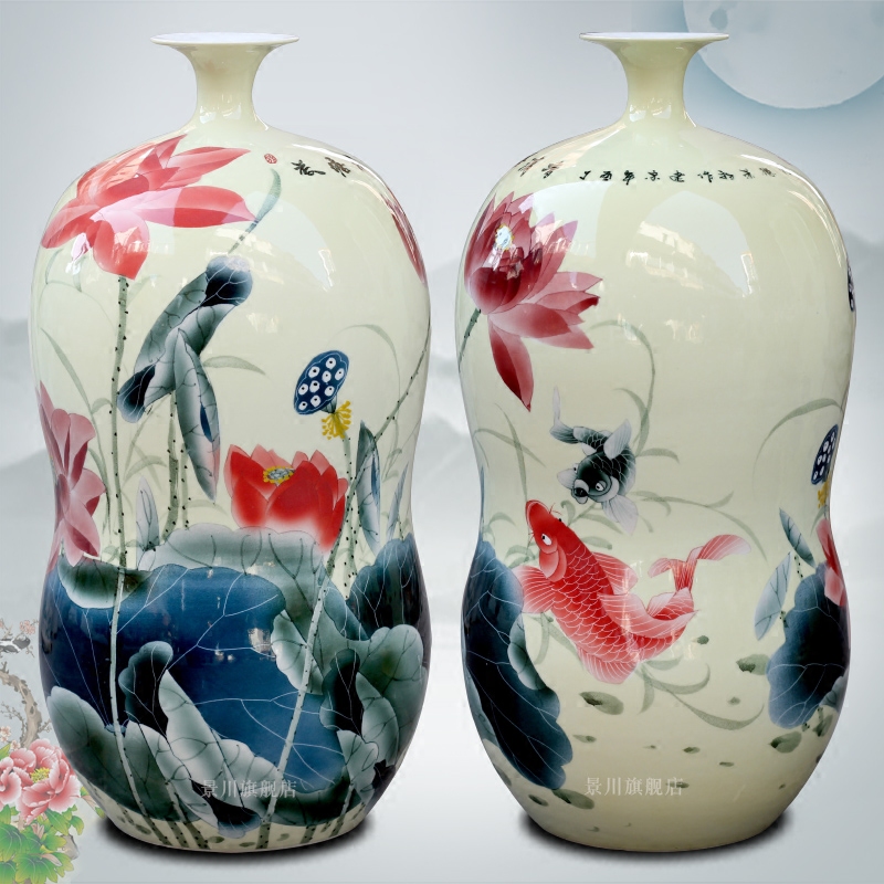 Jingdezhen ceramic vase hand - made scent figure I and contracted vase figure study of home sitting room hotel furnishing articles