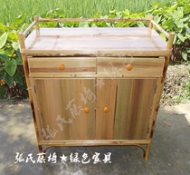 Zhangs rattan chair bamboo furniture wine cabinet dining cabinet showcase cabinet living room dining room cabinet is idyllic 2-story mobile whole