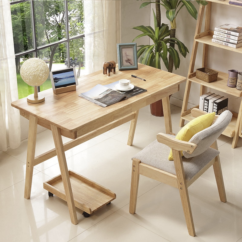 Japanese Style Solid Wood Desk Simple Youth Desk Provincial Space