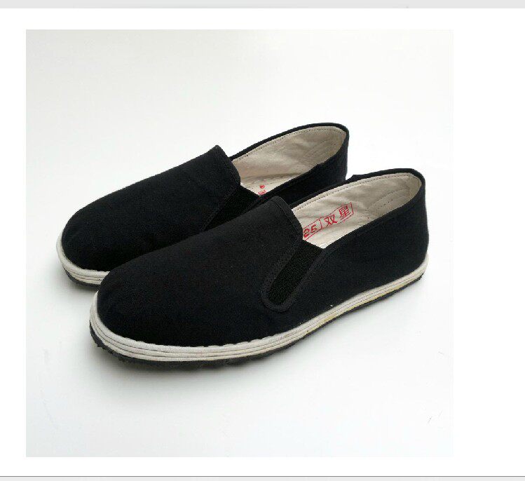 Double Star pure black Thousand Floor Men and women Universal Home Walks Flat Bottom Board Shoes One Foot Pedaling Shoes Big size 45 