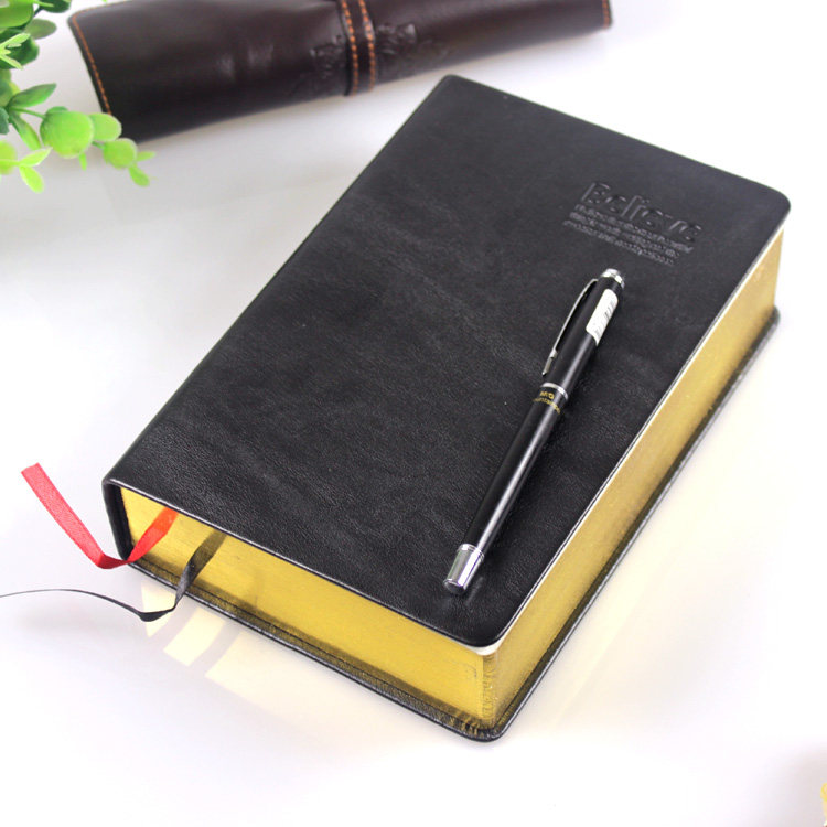 Korean Stationery Believe Super Thick Retro Creative Leather Bible Notebook Diary Sketchbook