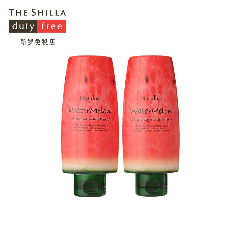[新罗免税店]phyto tree 西瓜泡泡洁面乳套装150ml*2支清洁无刺激