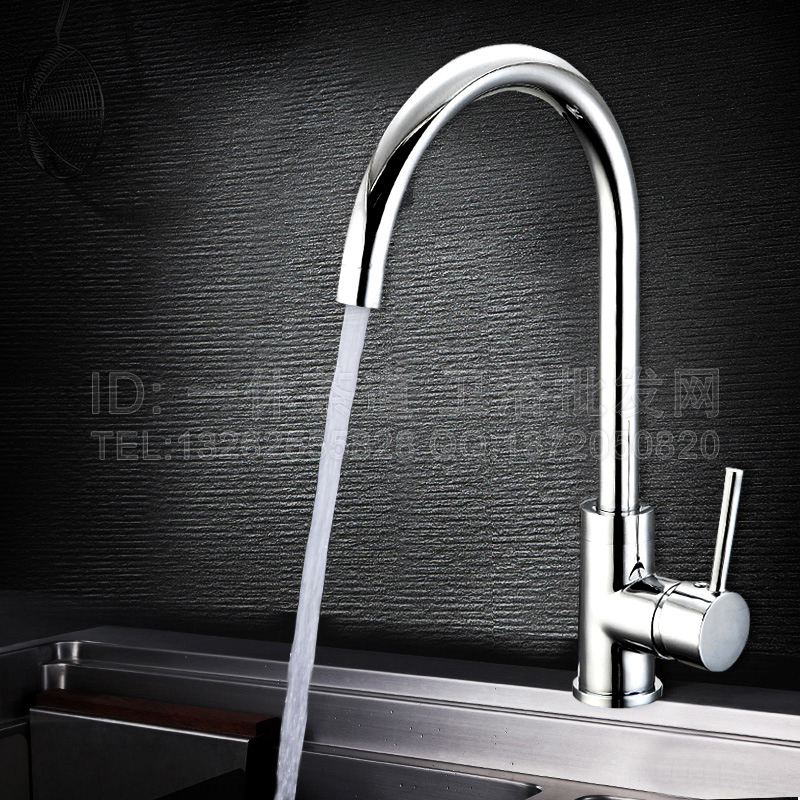 Kitchen faucet wash basin hot and cold faucet sink laundry basin mop pool all copper interface rotatable faucet