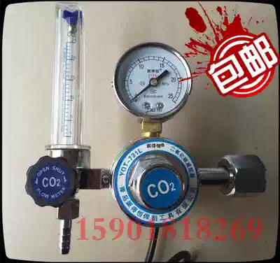 All copper Zhendeheng 36V110V20V carbon dioxide heating pressure reducing meter CO2 pressure reducing device pressure reducing valve pressure gauge