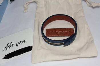 Want Les Essentiels De La Vie Leather Zipper Decorative Bracelet