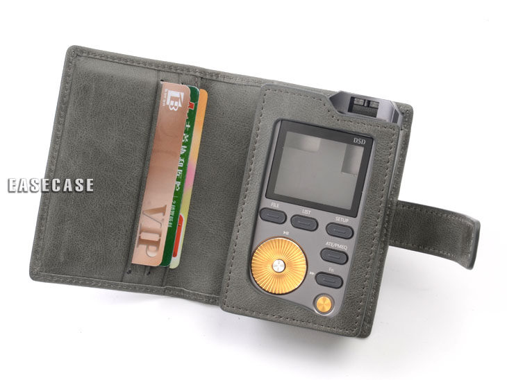 E4 EASECASE custom LOTOO Paw Gold Gold chrysanthemum leather case player set gray