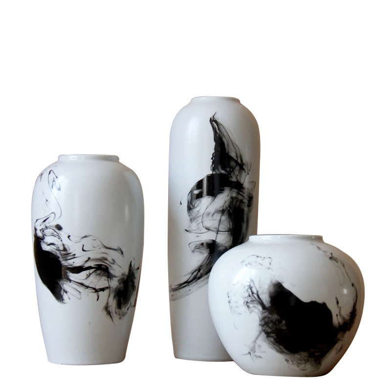 Jingdezhen ceramic ink painting ceramic vases, flower arranging furnishing articles furnishing articles sitting room porch ceramic vase sitting room flower arrangement
