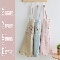 Apron overalls for cooking household waist kitchen waterproof and oil-proof cute Japanese summer female net red 2021 new