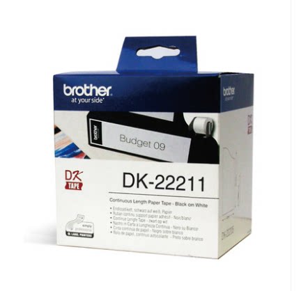 Brother Brother DK Series Continuous Label ribbon DK-22211 (white bottom black character) 29mm * 15 24m