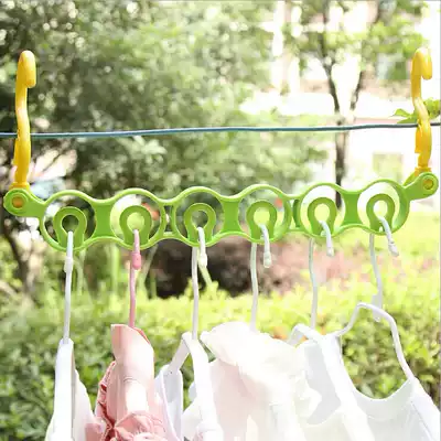 New multi-function plastic hanger 6 holes hanging non-slip hanger magic rotating hanger clothes rack