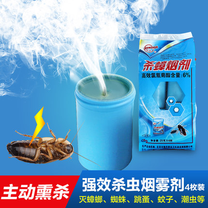 隆华杀蟑螂烟雾弹 大范围灭杀蜘蛛蟑螂药特效烟剂全窝端4个装包邮